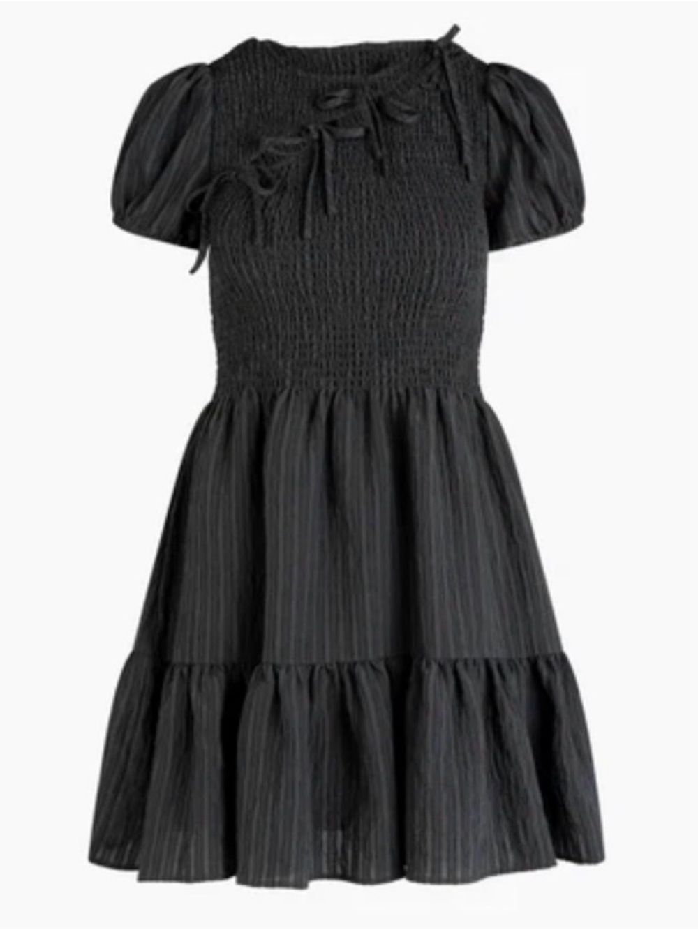 Hill House Home | Black Gia Mini Nap Dress XXS